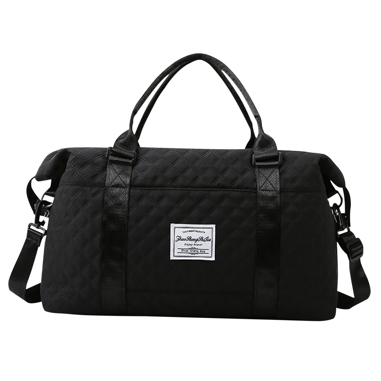 Travel Duffle Bag for Women Sport Gym Tote Bag with Toiletry Bag Large Carry on Overnight Bag for Women Girls Travel Gym Bag for Labor and Delivery Bag Black