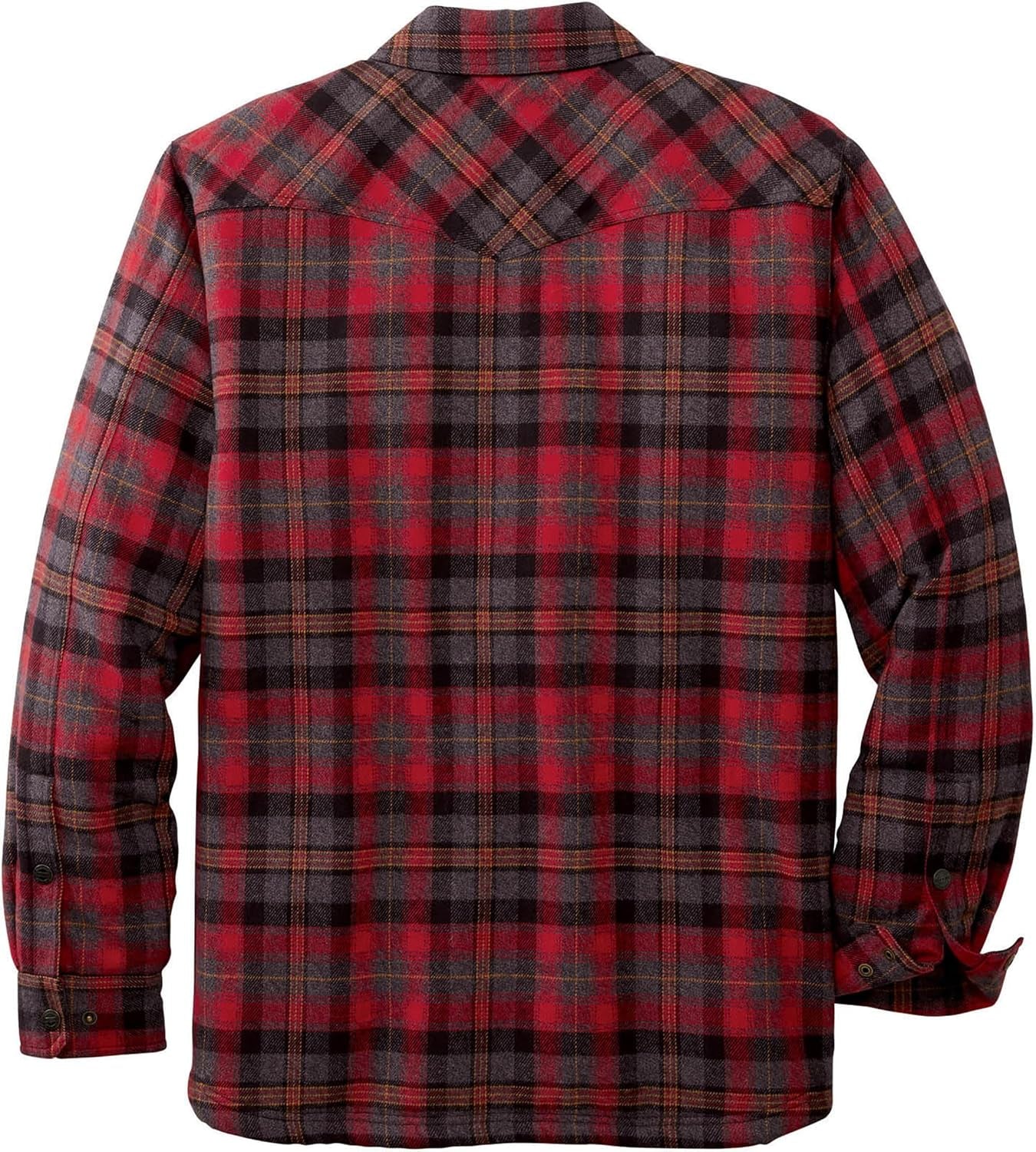 Men'S Sherpa Lined Shirt Jacket Flannel Shacket Fully Insulated